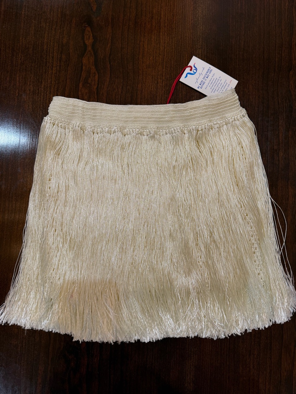 MYBEACHYSIDE Hand-Crochet Fringed Mini Skirt
